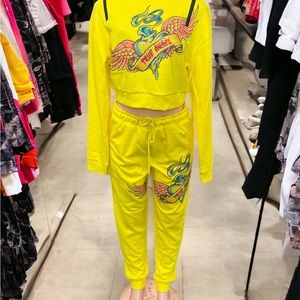 geniune crop top sweatsuits